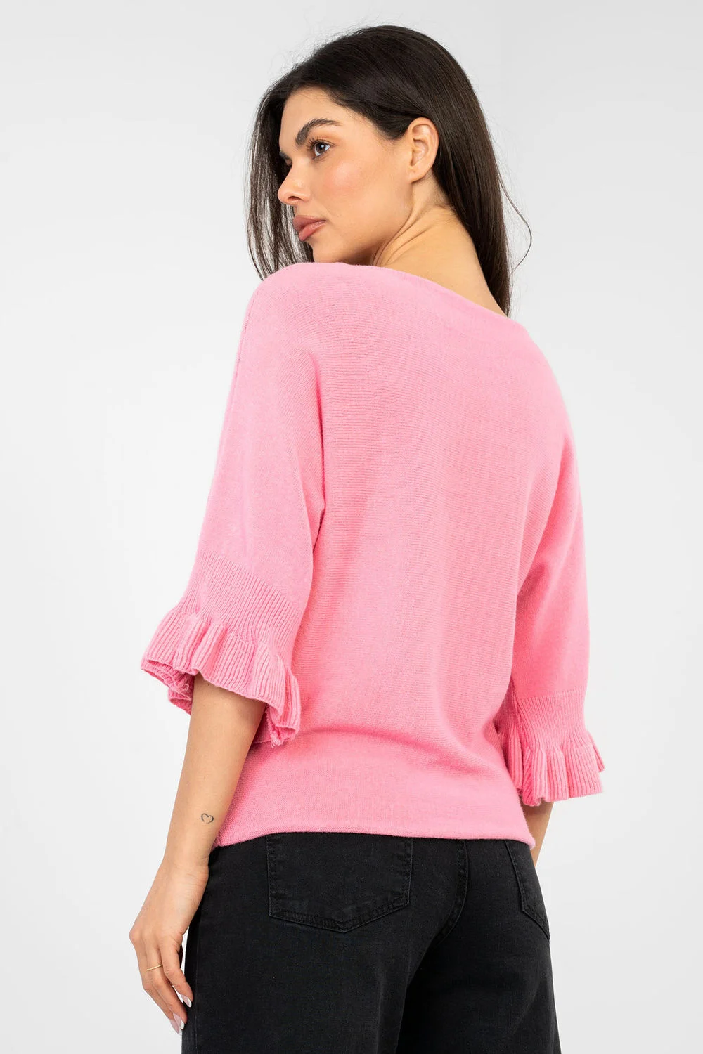 Italy Moda Chandail à manches 3/4 rose