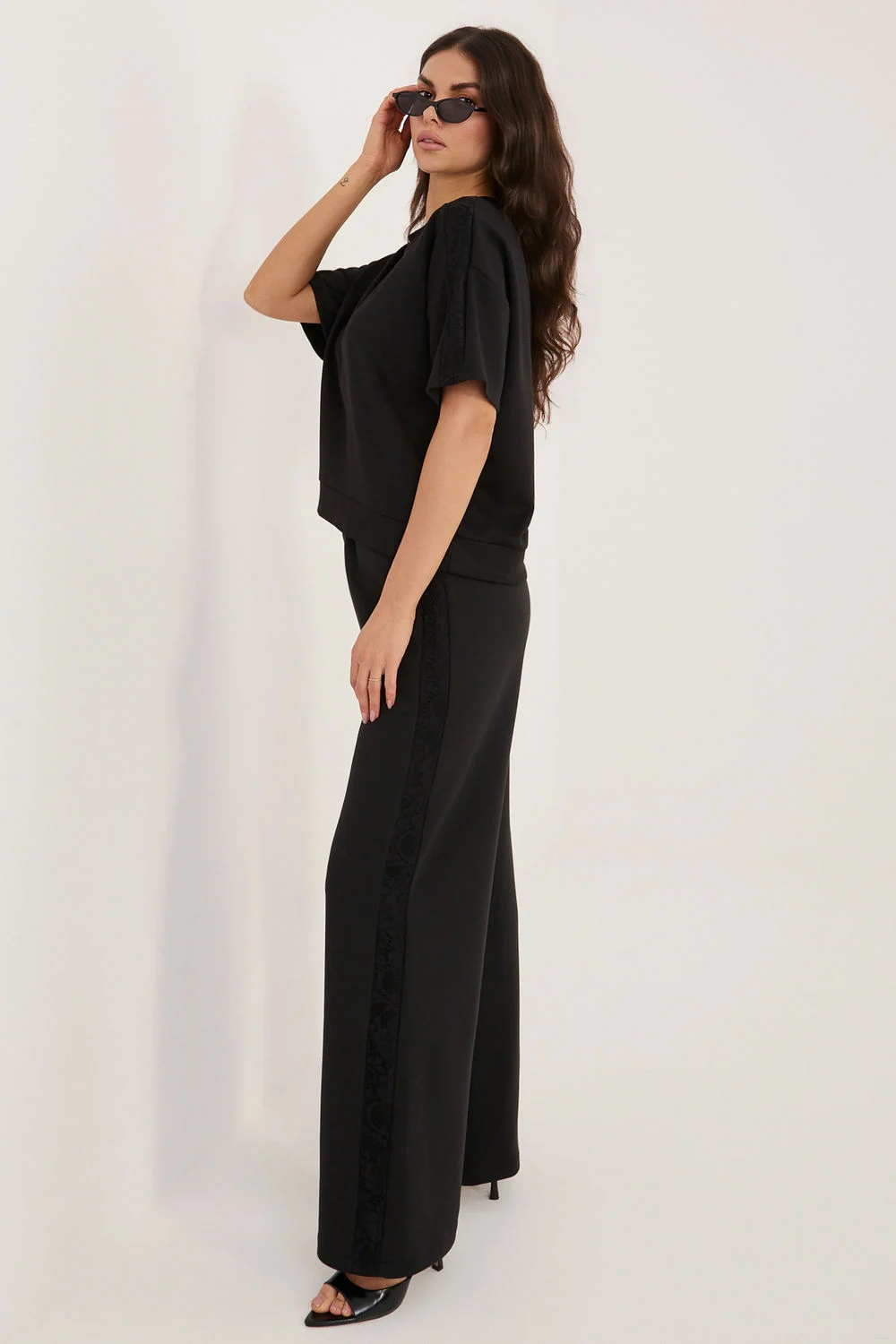 Factory Price Jogging noir en dentelle