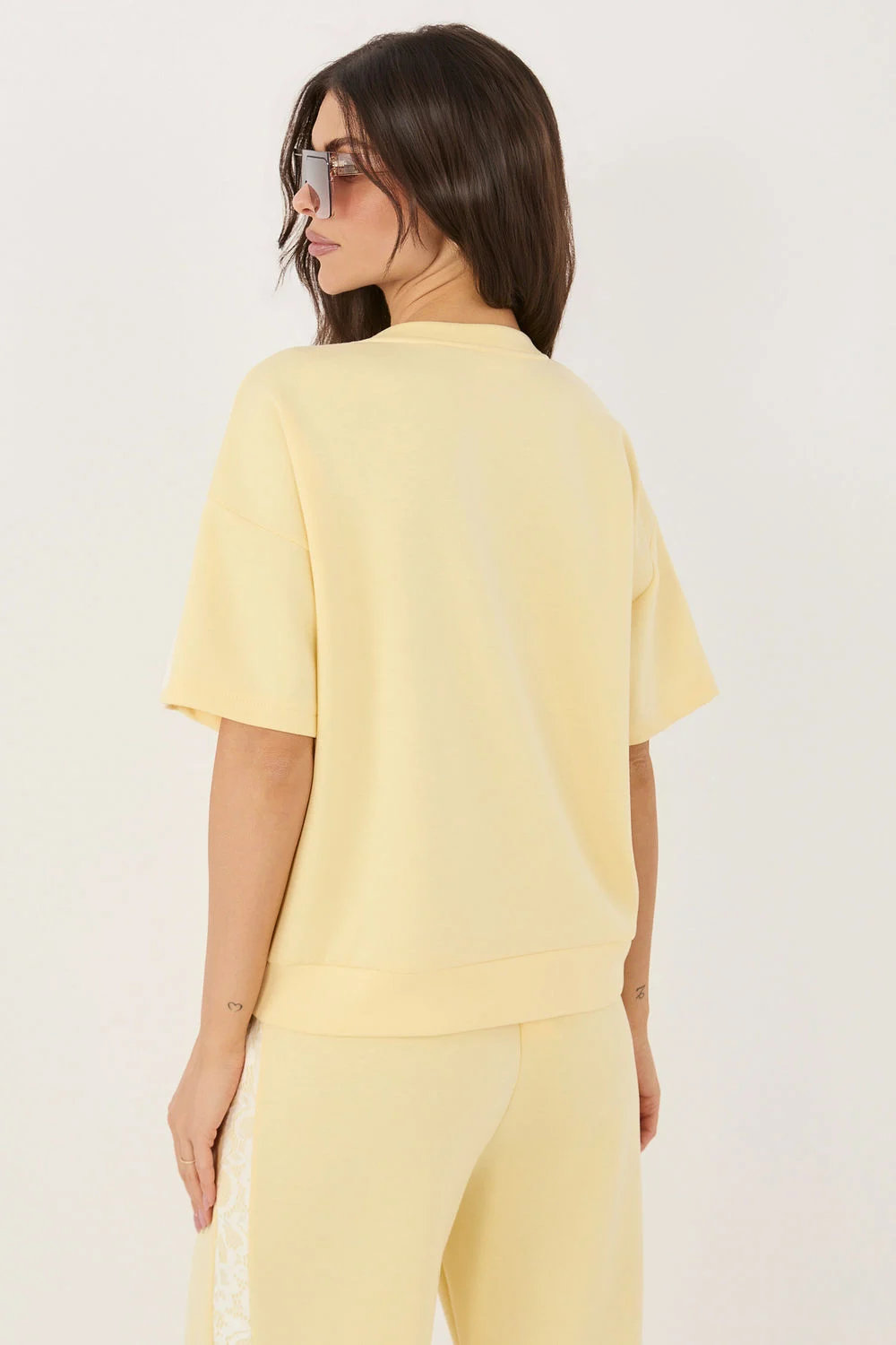Factory Price Chemisier jaune en dentelle