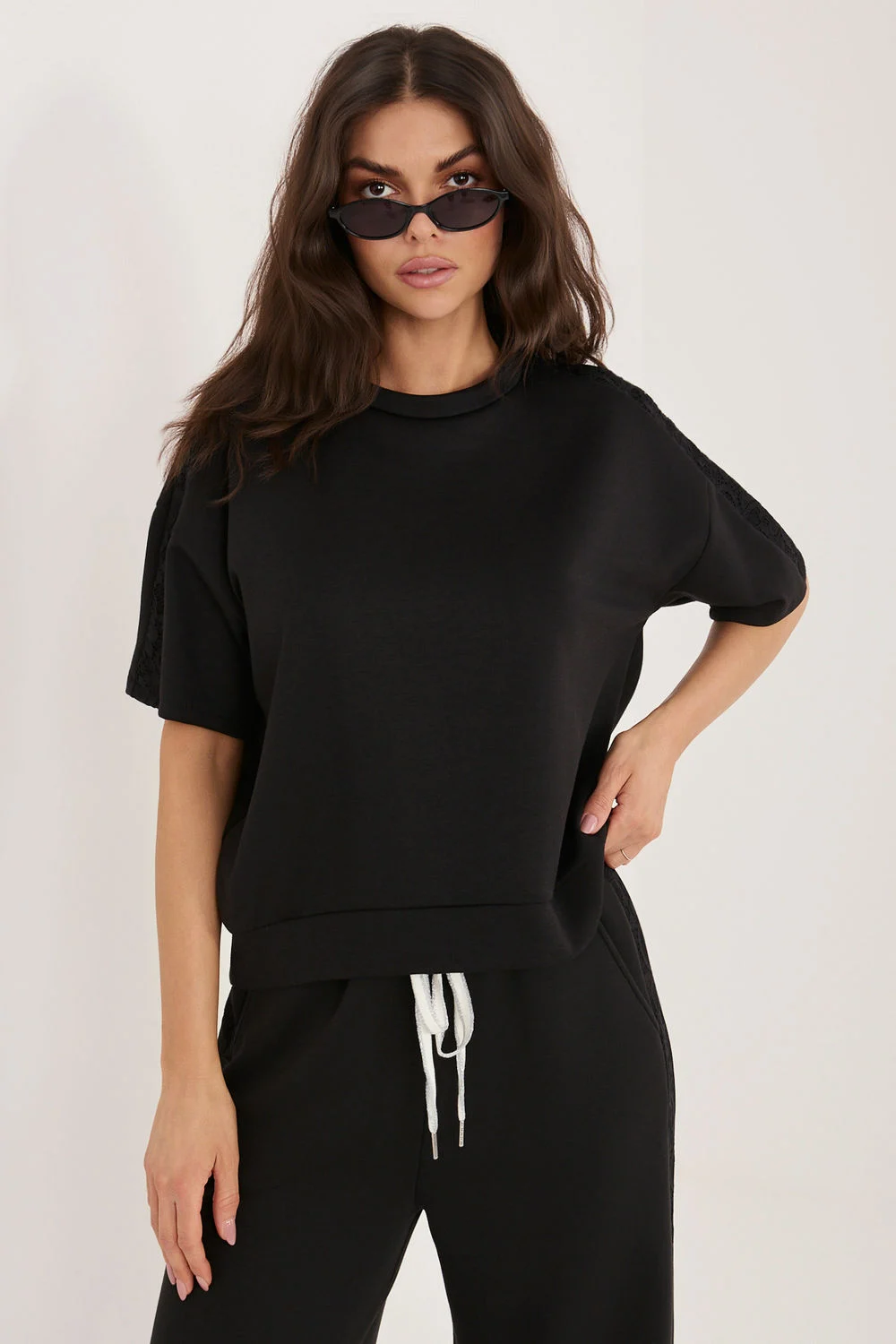 Factory Price Chemisier noir en dentelle