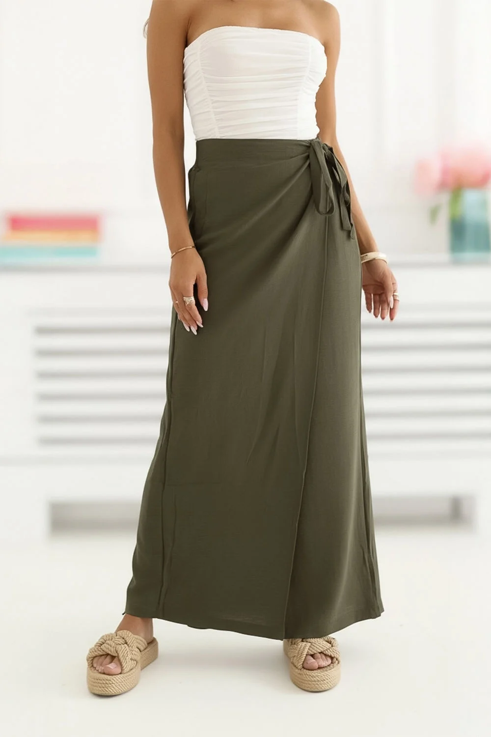 Pantalon femme vert