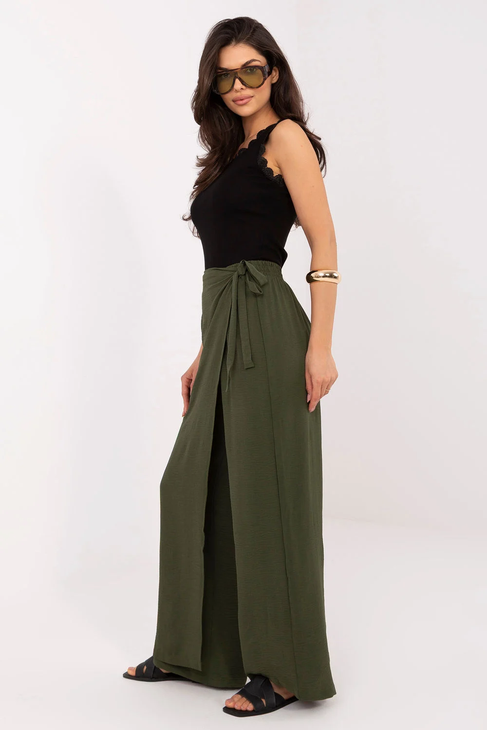 Factory Price Pantalon large vert