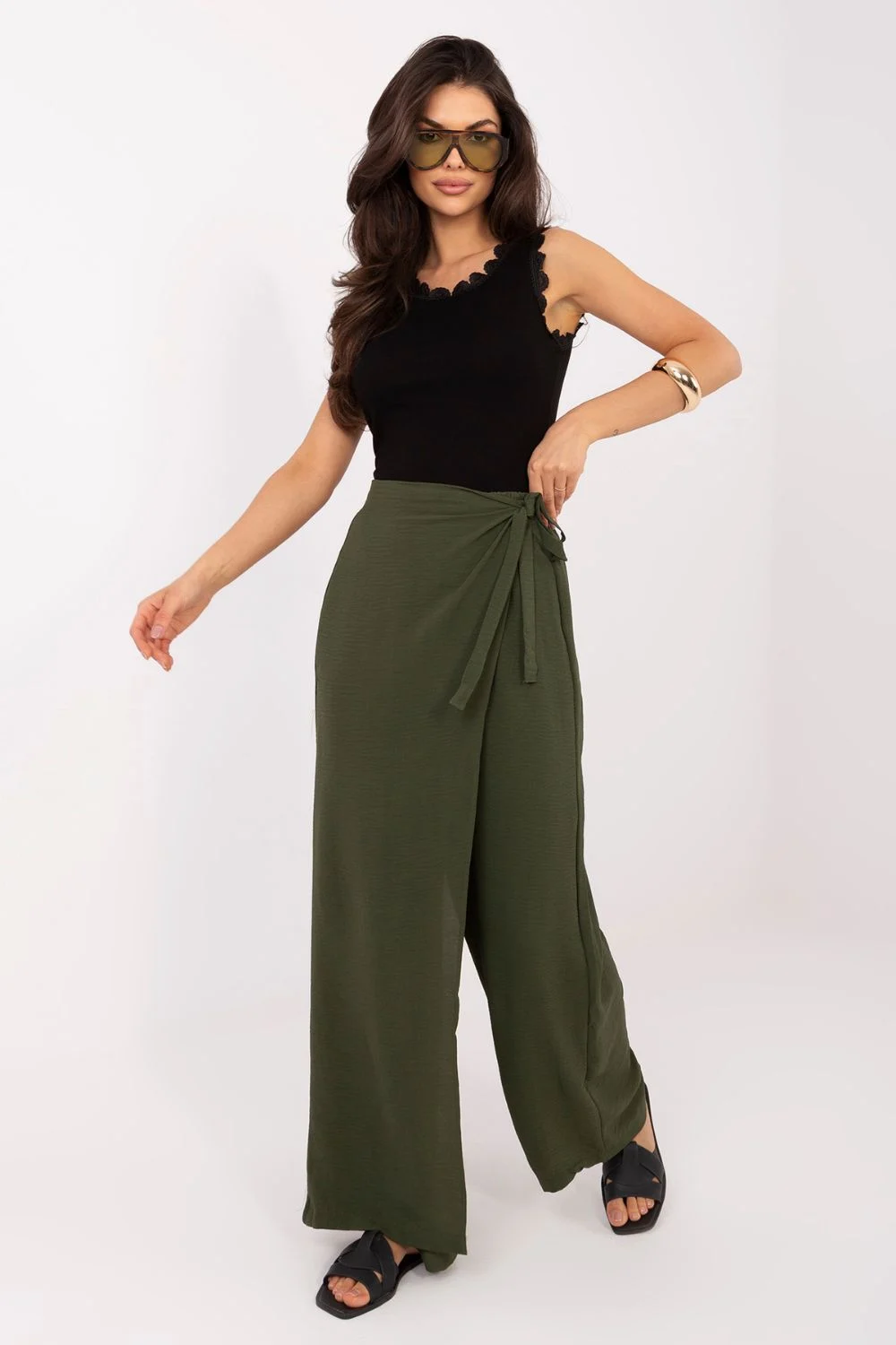 Factory Price Pantalon large vert