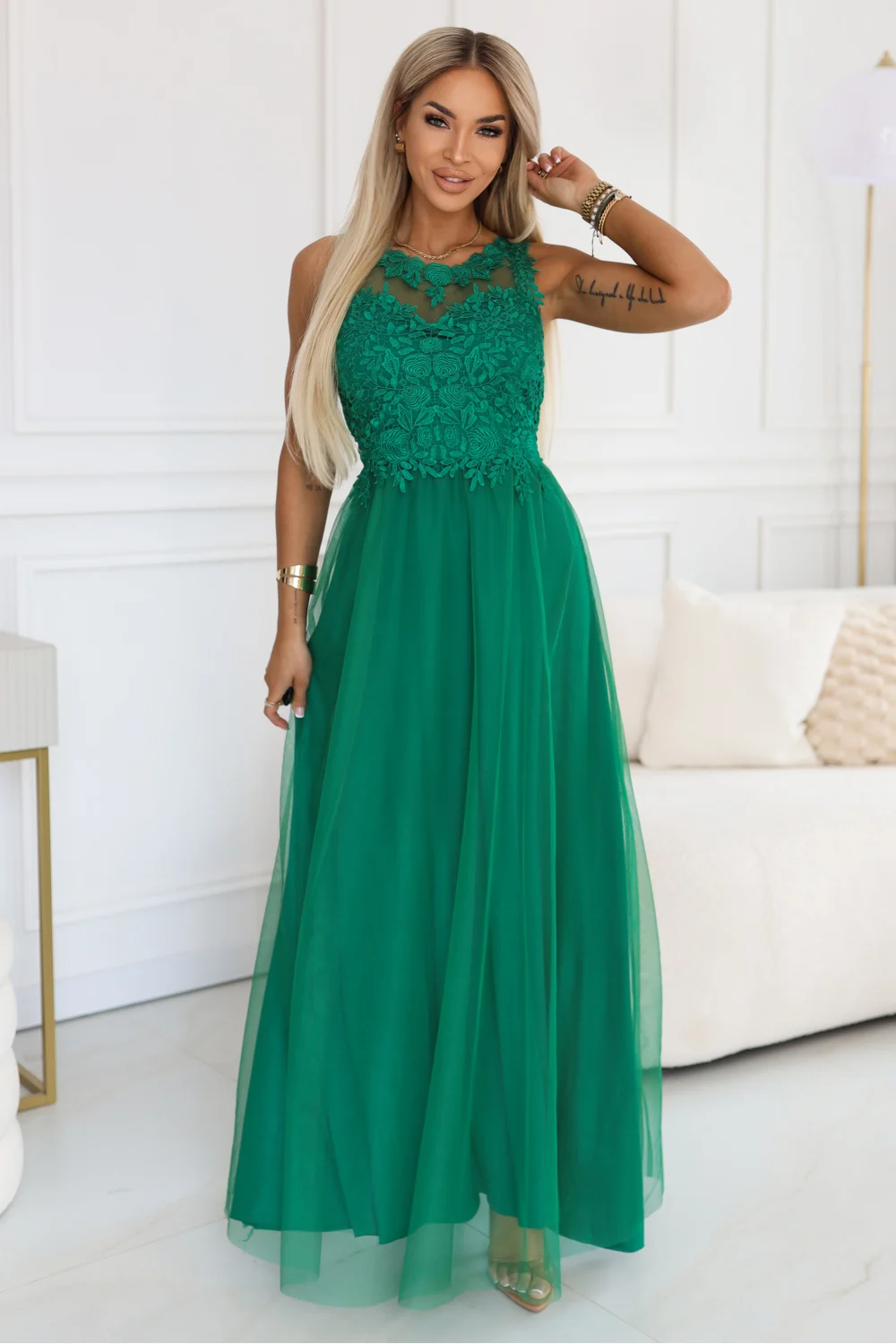 Robe longue verte