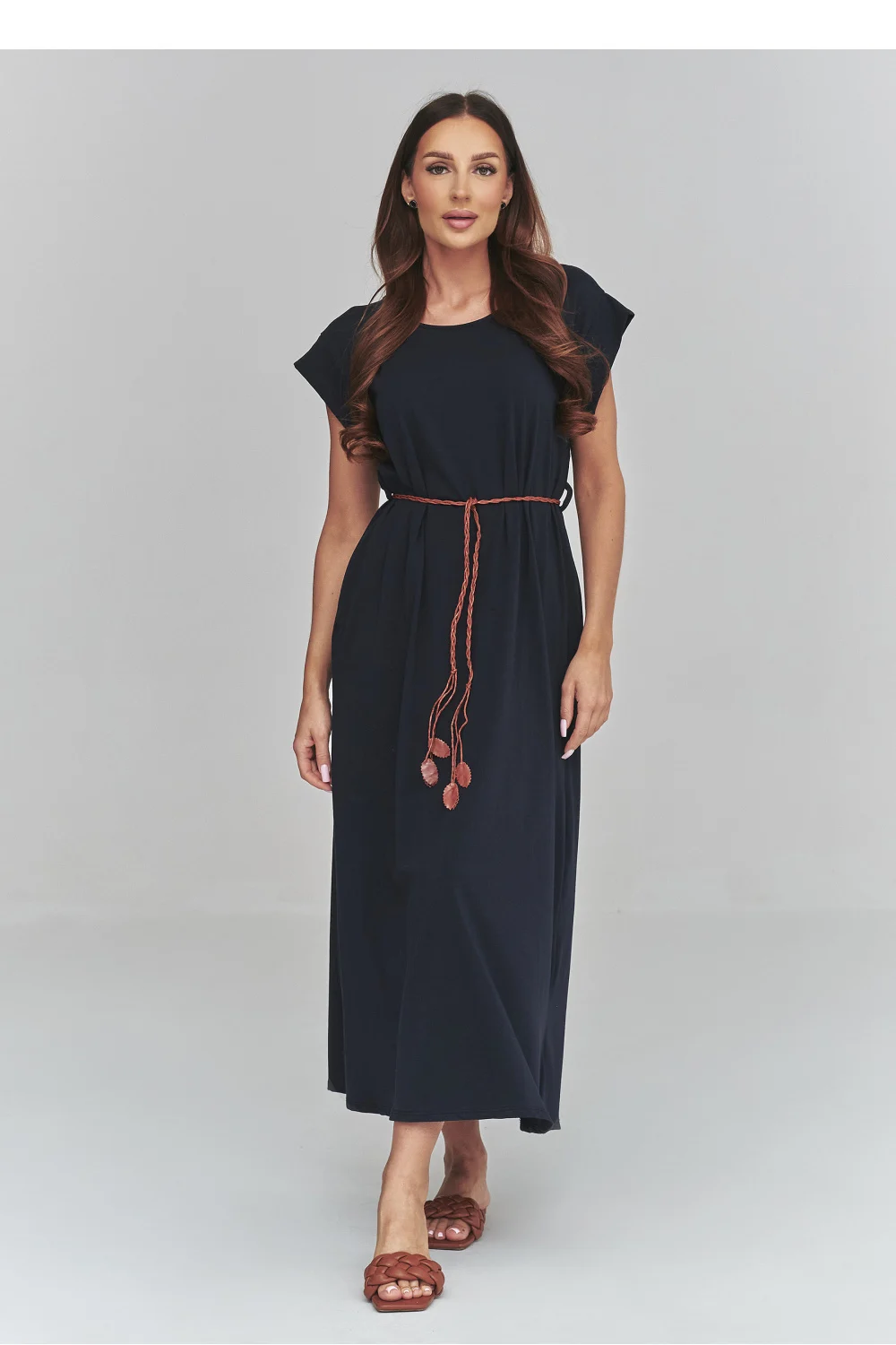 Robe de jour bleue marine