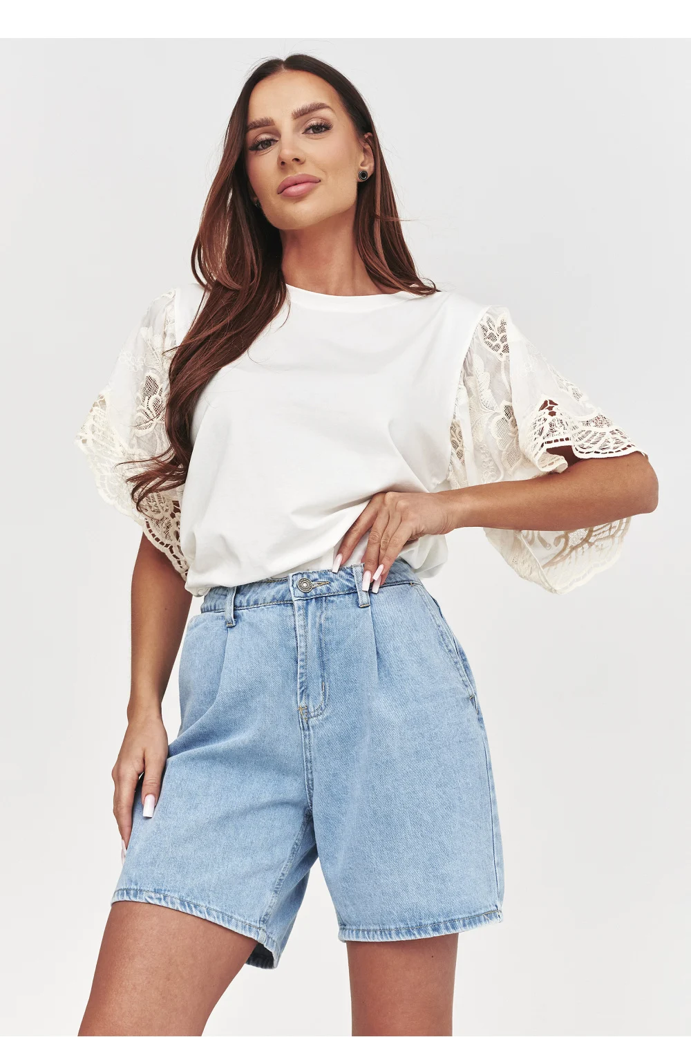 Short en jean bleu