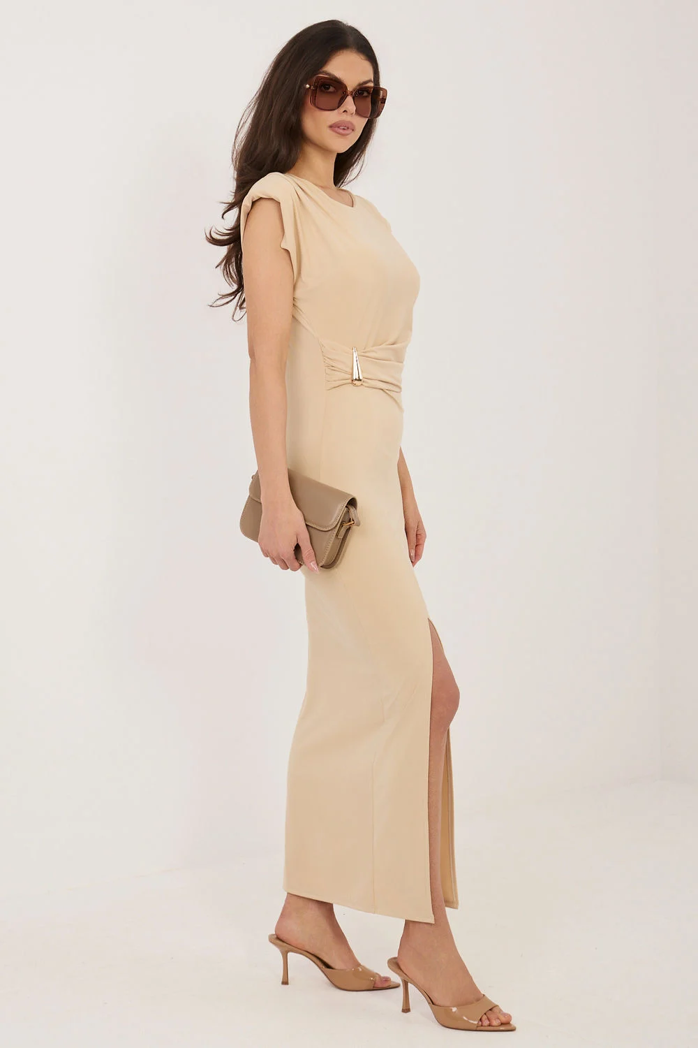 Robe de cocktail beige – Image 2