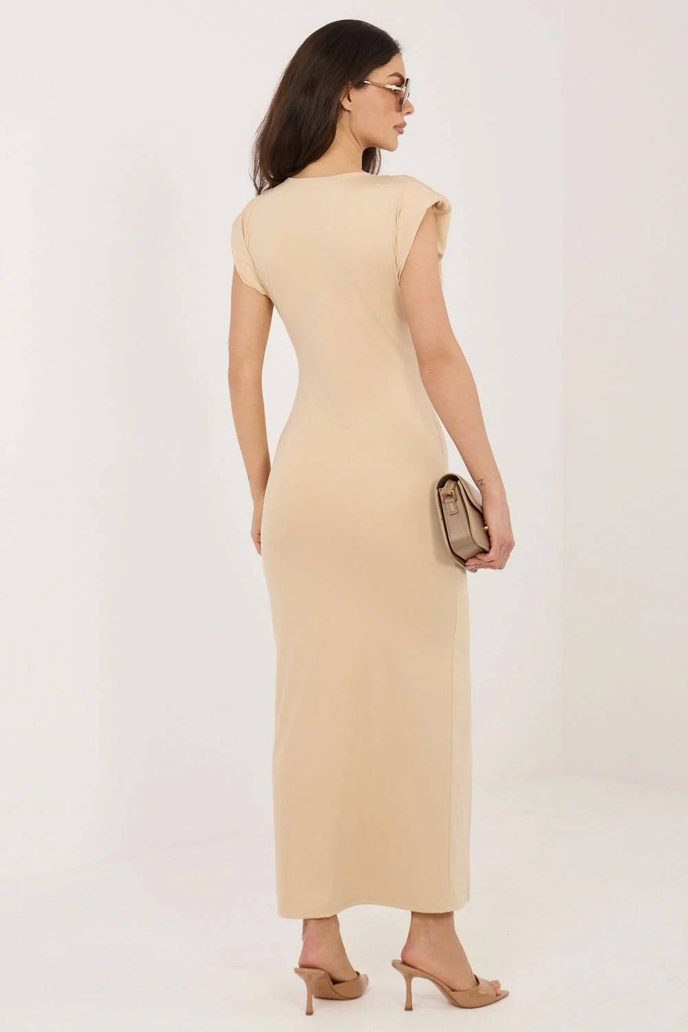 Robe de cocktail beige – Image 3