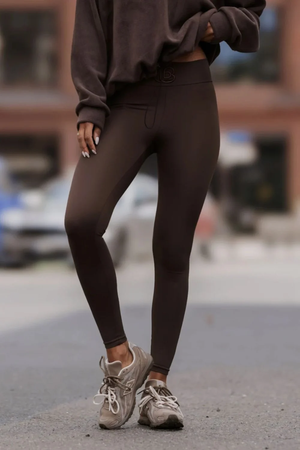 Legging long brun