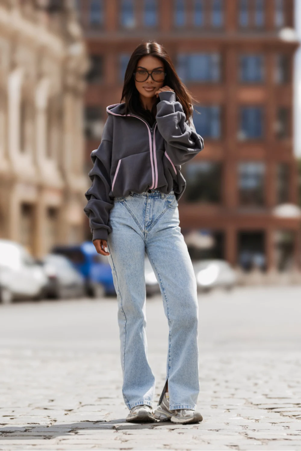 Sweatshirt gris – Image 2