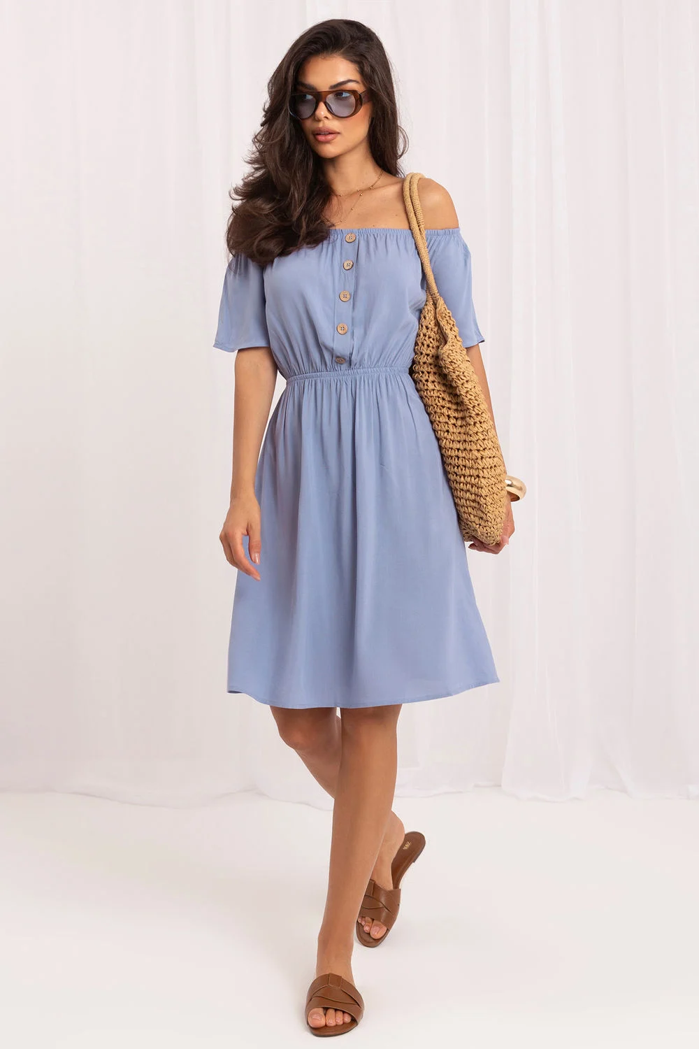 Robe de jour bleue