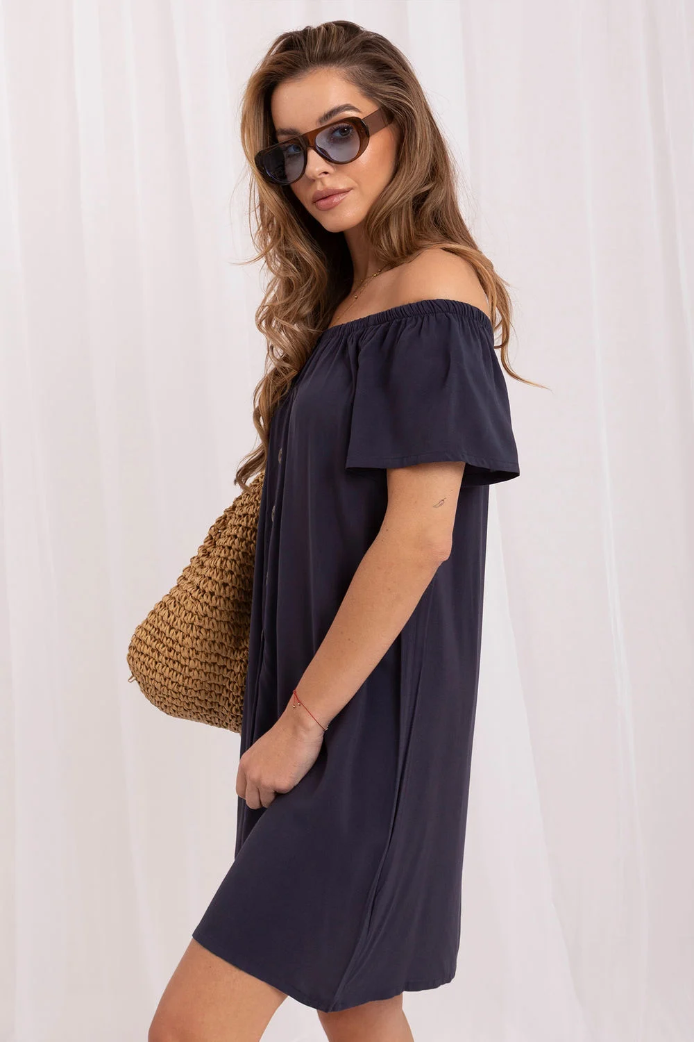 Robe de jour bleue marine – Image 2
