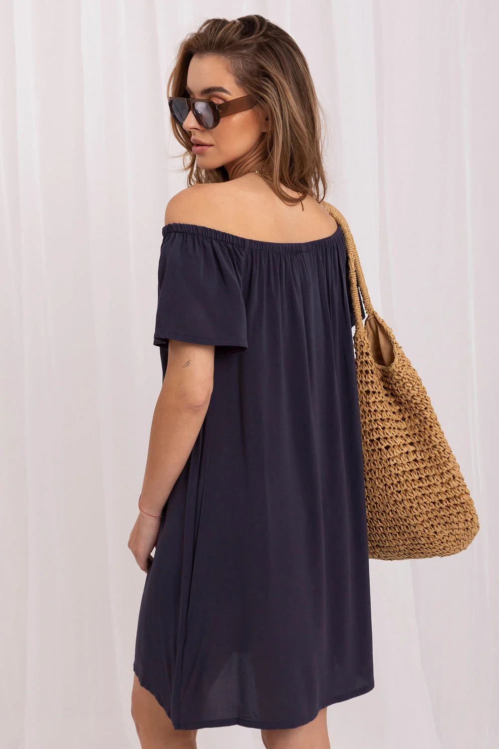 Robe de jour bleue marine – Image 3