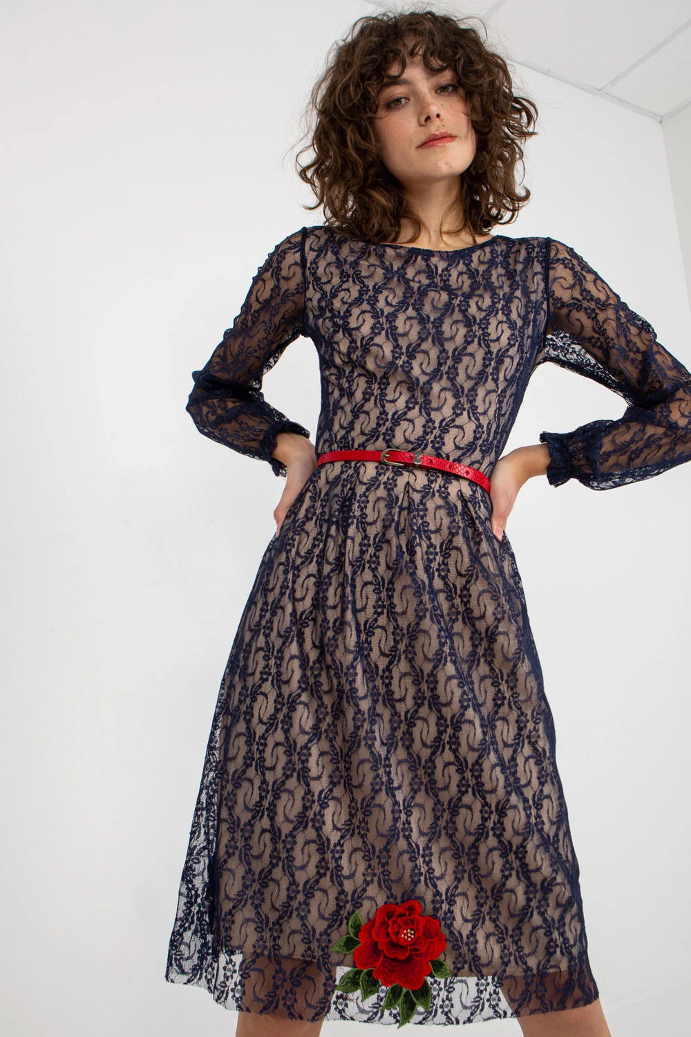 Robe de soirée bleue marine