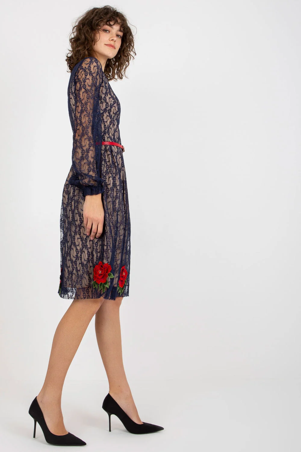 Robe de soirée bleue marine – Image 3