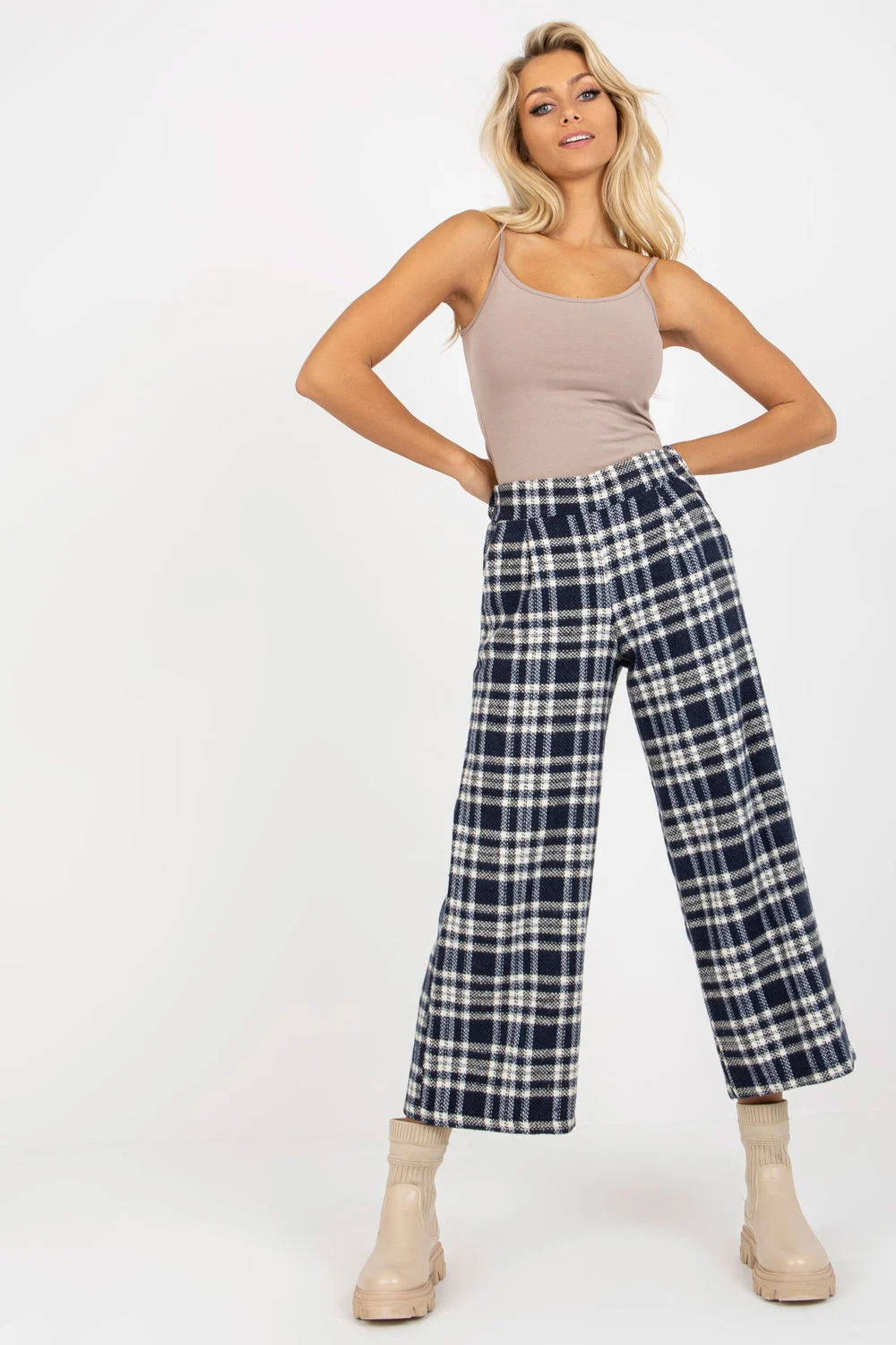 Pantalon femme bleu