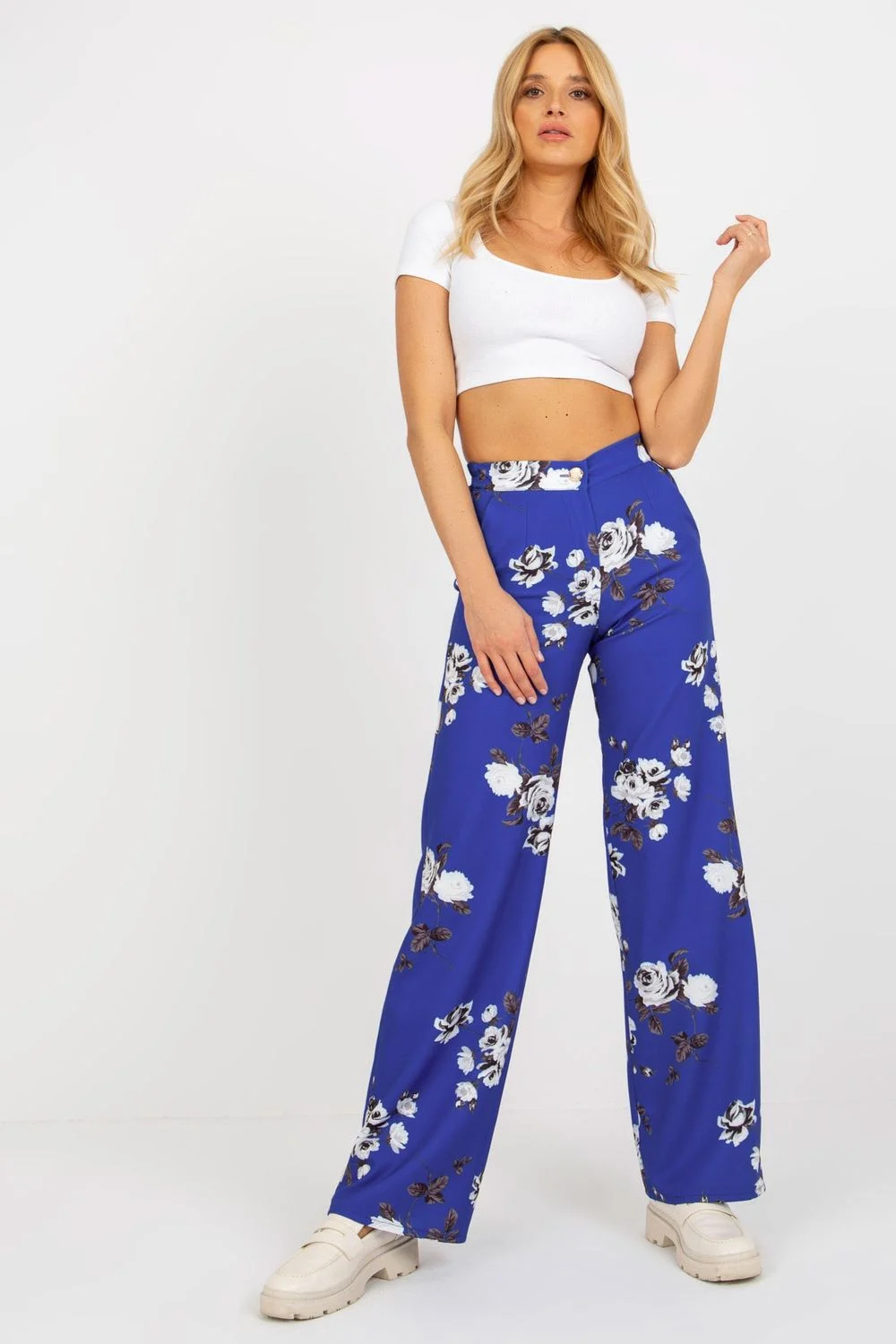 Pantalon femme bleu