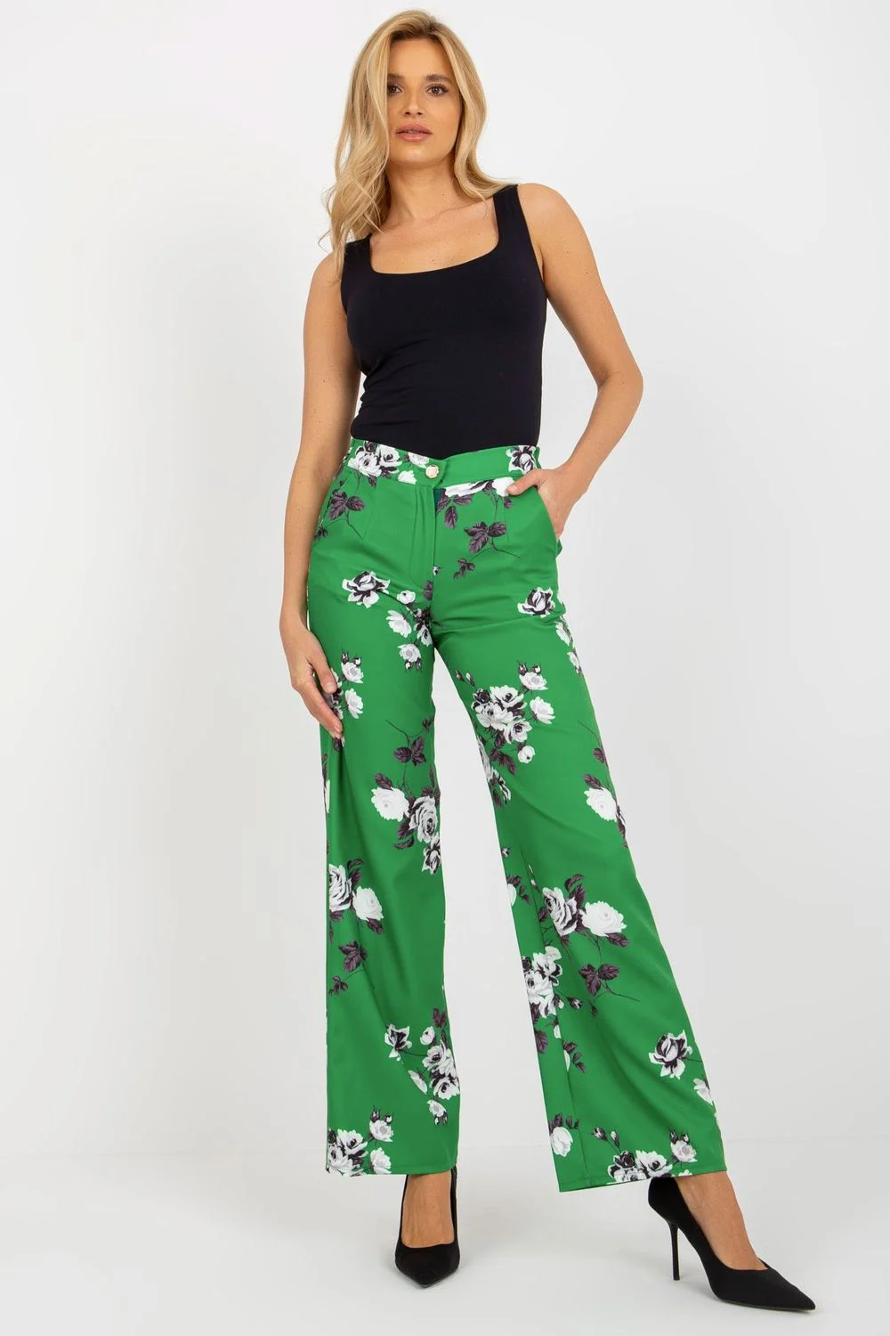 Pantalon femme vert