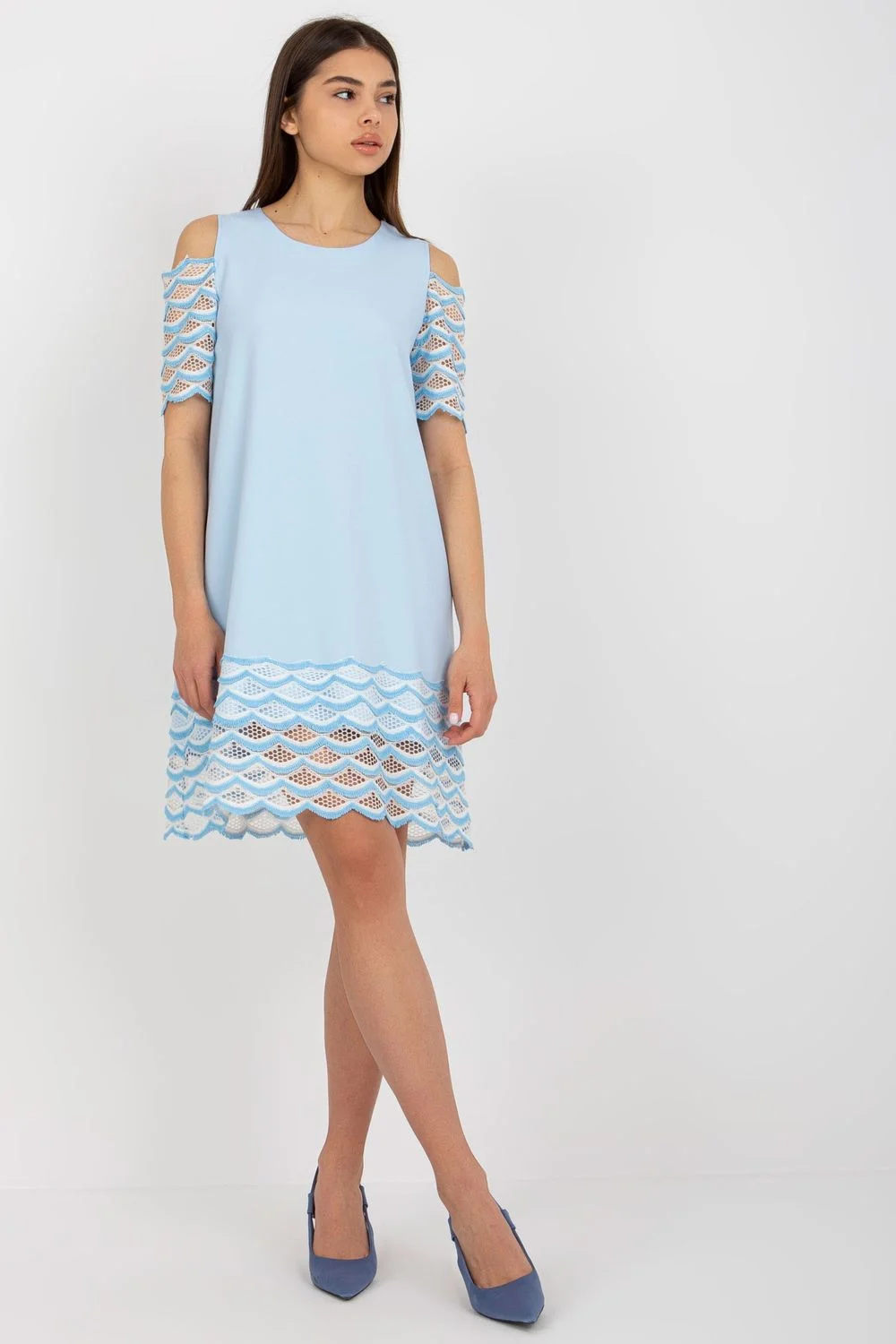 Robe de cocktail bleue – Image 2