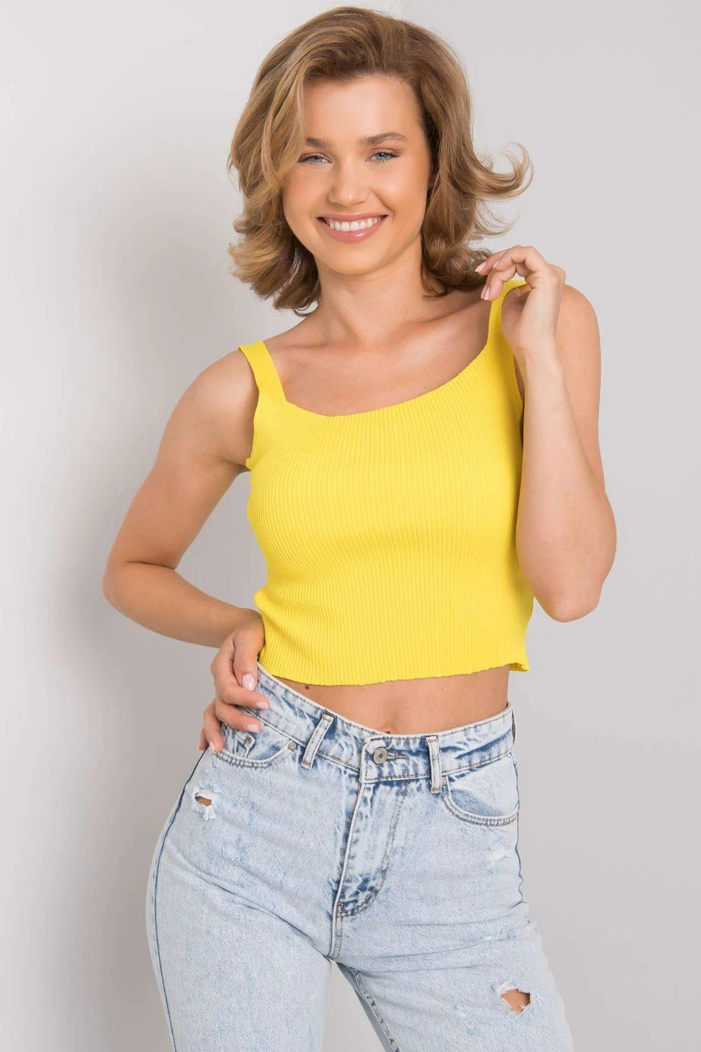 Top jaune