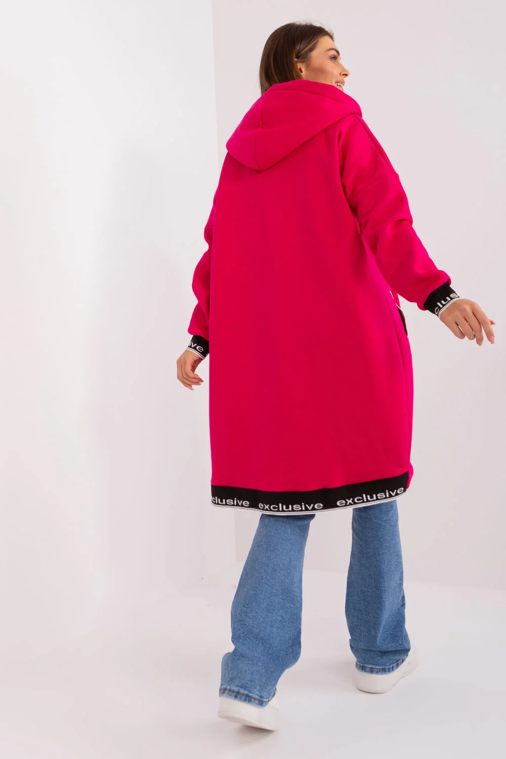 Relevance Sweatshirt à capuche rose en coton