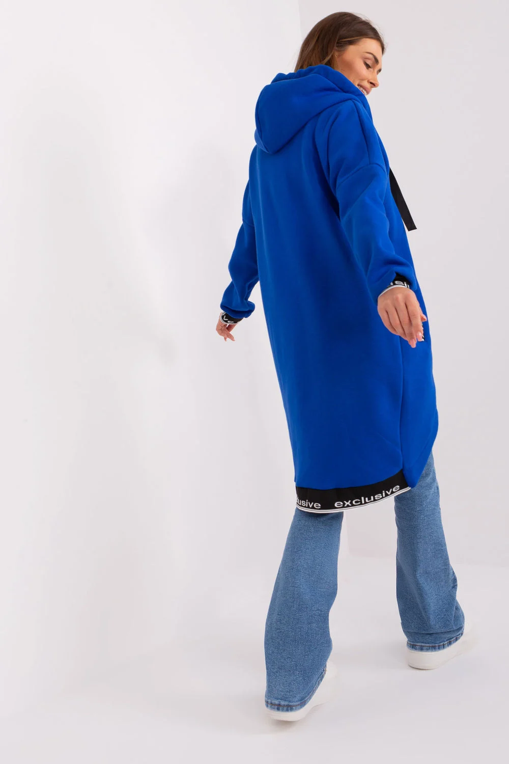 Relevance Sweatshirt à capuche bleu en coton