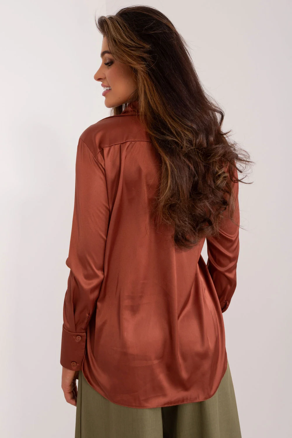 Lakerta Chemise manche longue brune