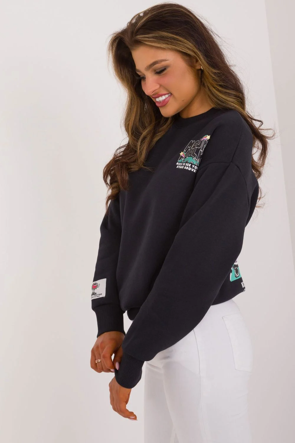 Sweatshirt bleu marine – Image 2