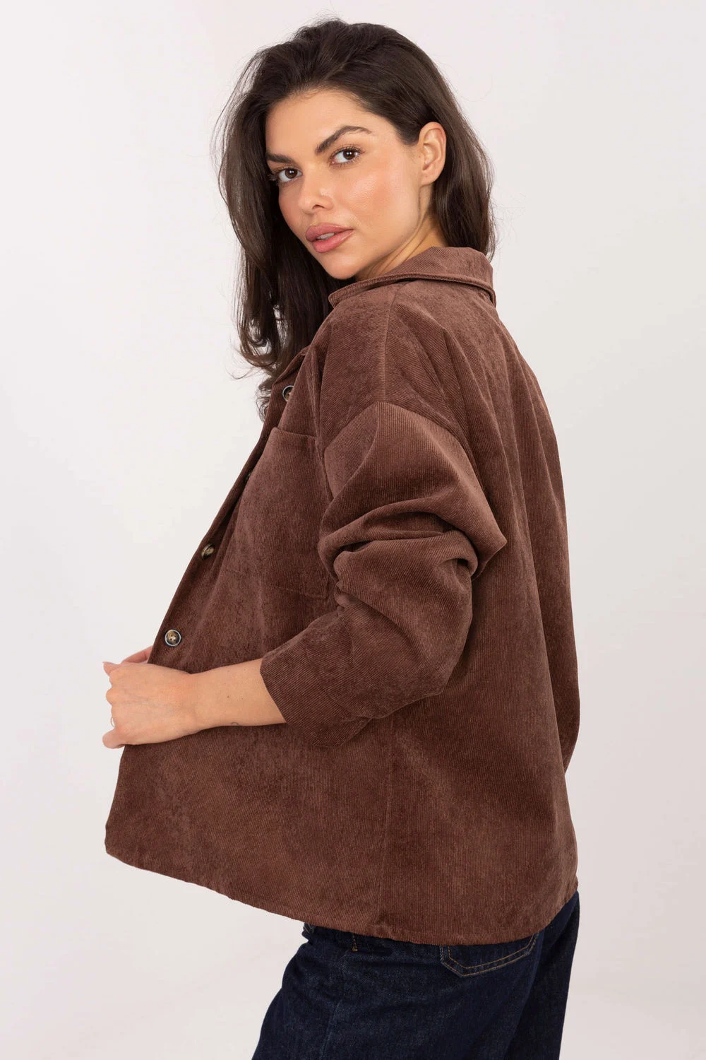 Chemise manche longue brune – Image 2
