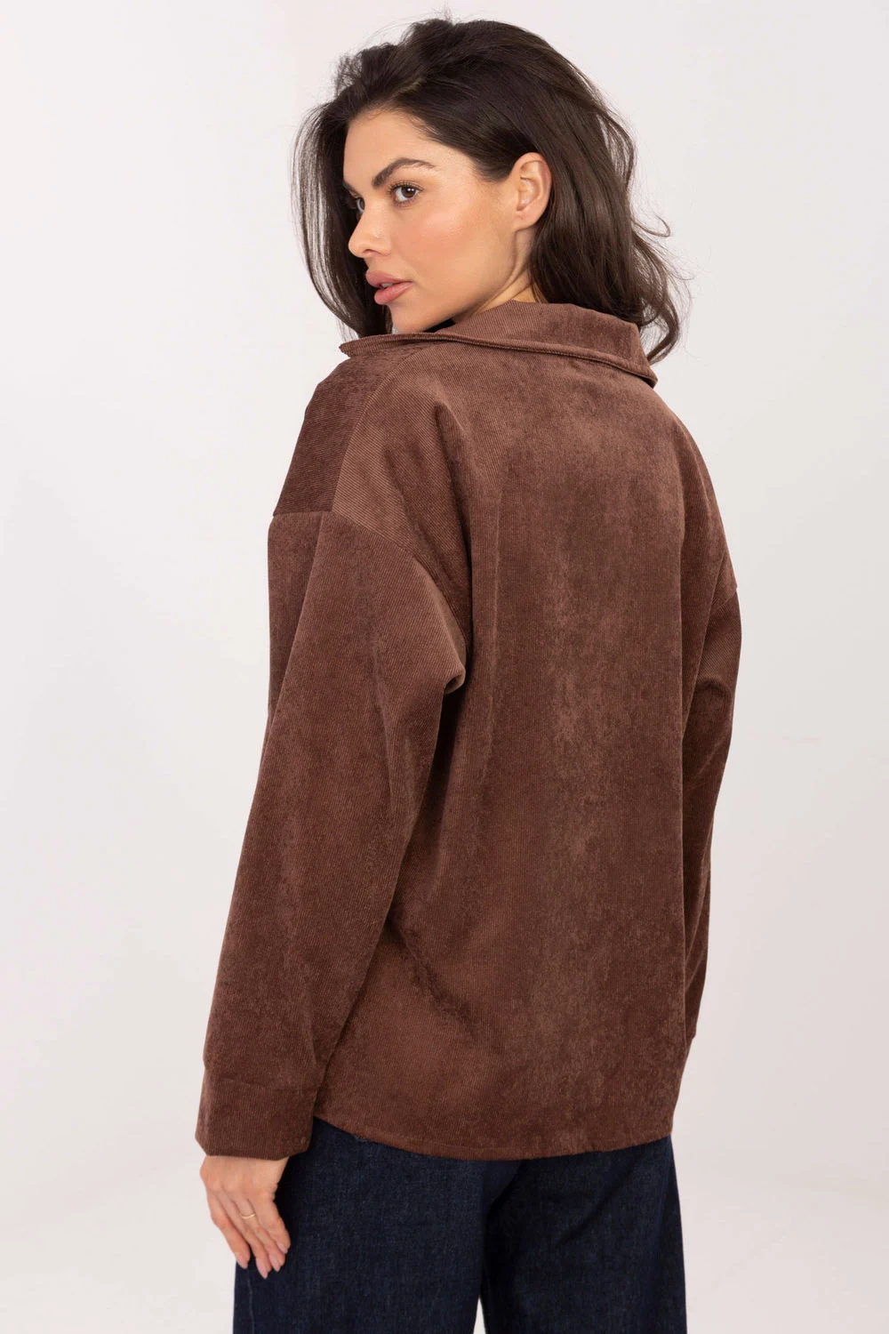 Chemise manche longue brune – Image 3