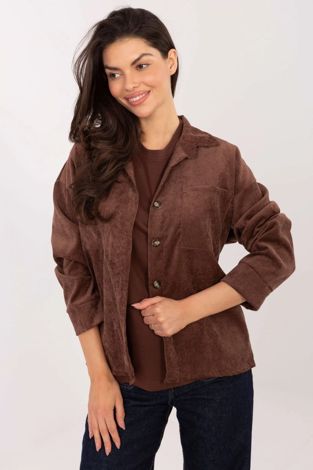 Chemise manche longue brune – Image 4