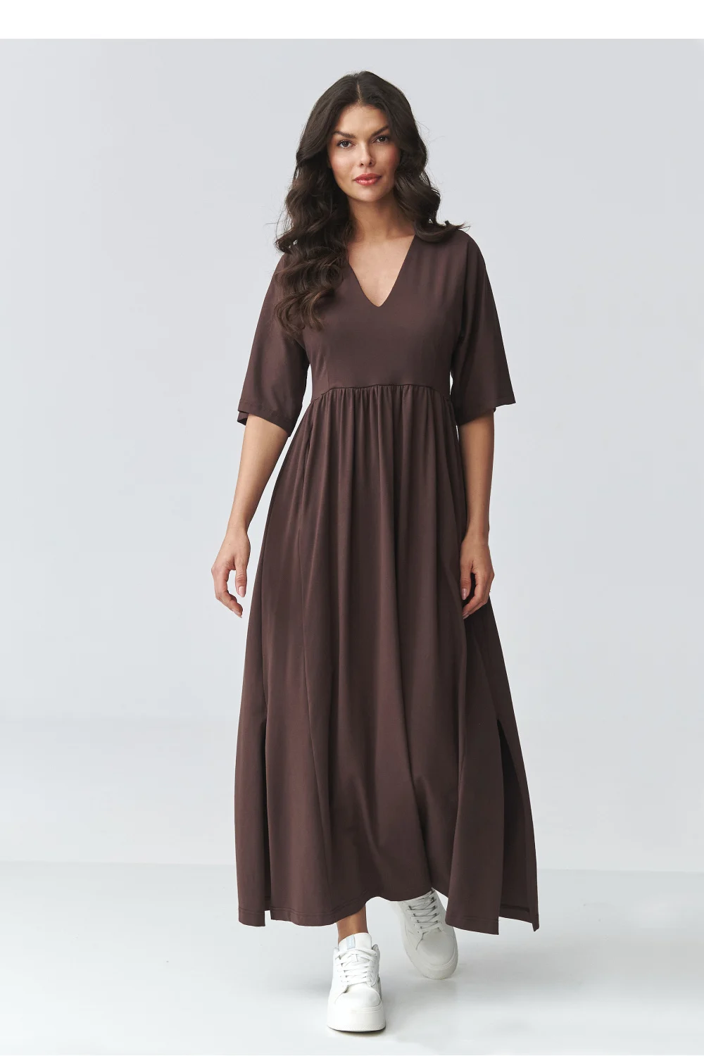 Robe de jour brune