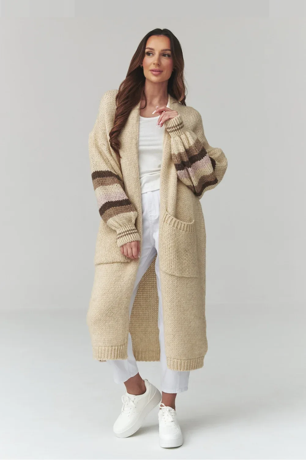 Cardigan oversize beige – Image 2