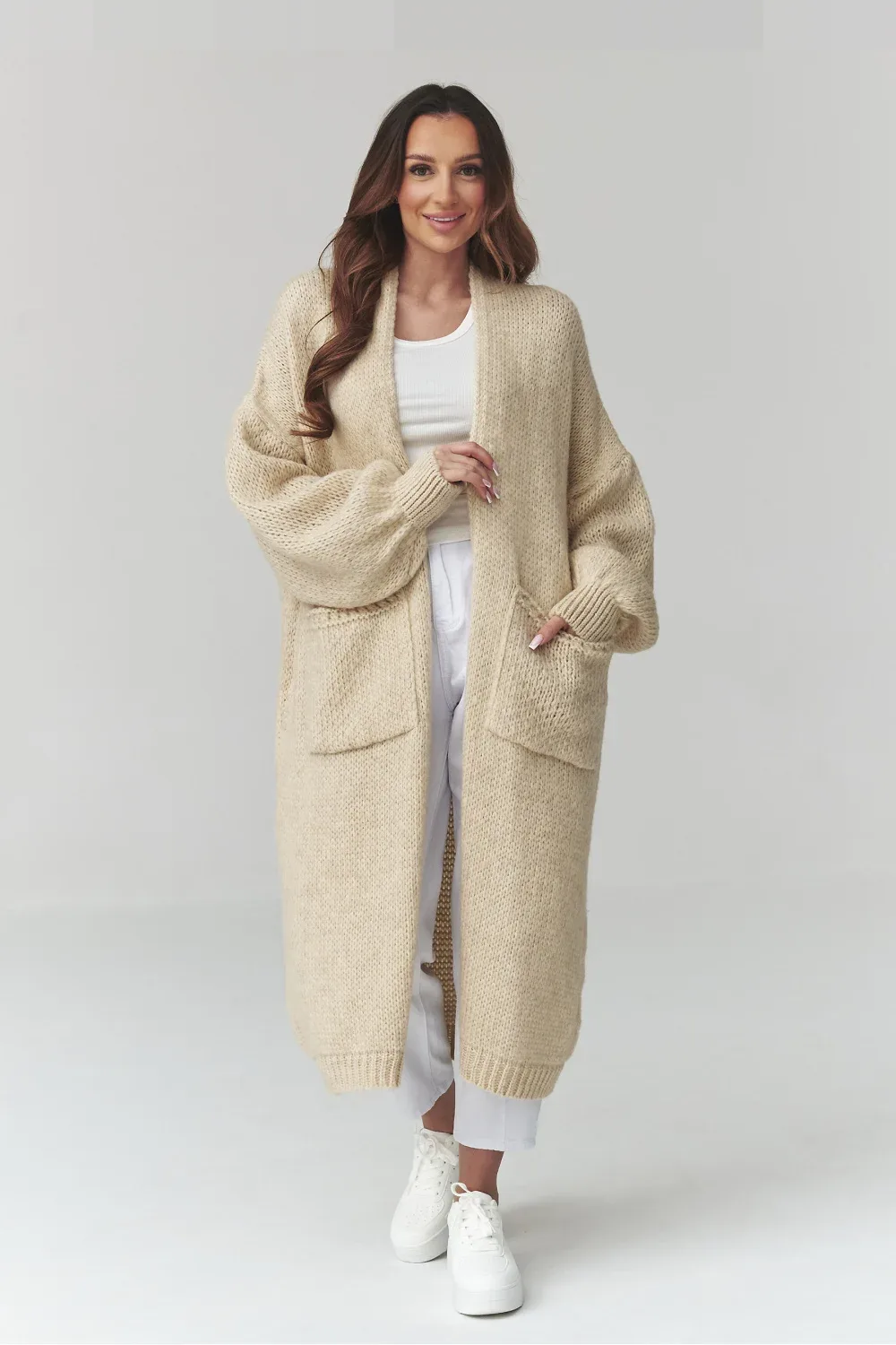 Cardigan oversize beige – Image 2
