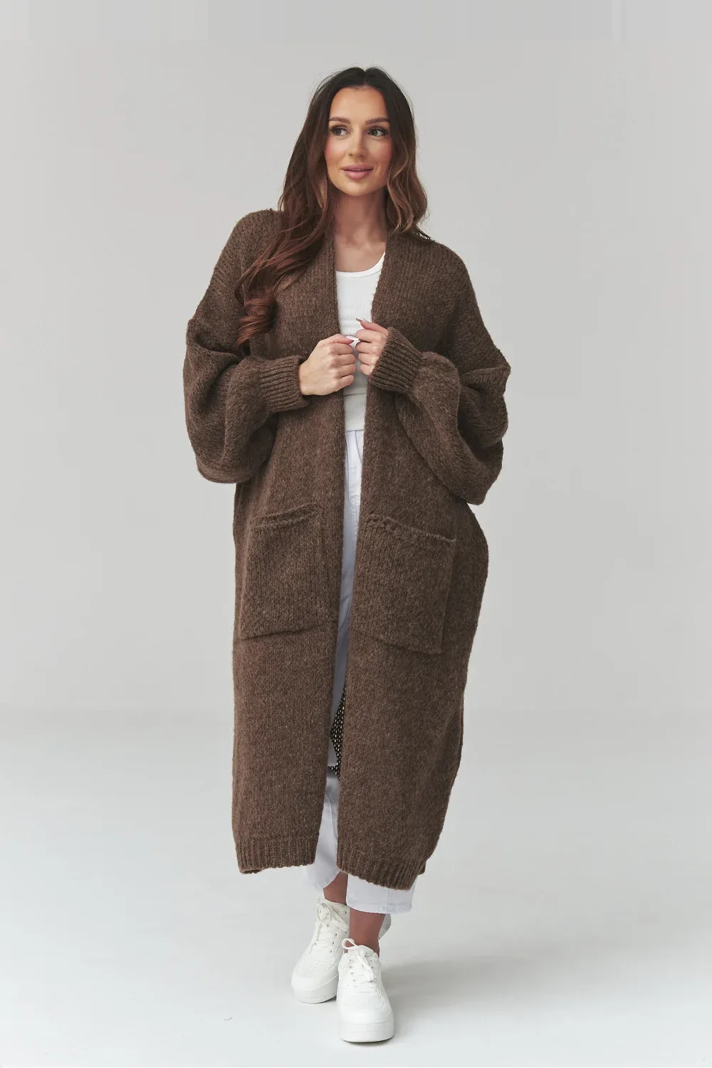 Cardigan oversize brun – Image 2