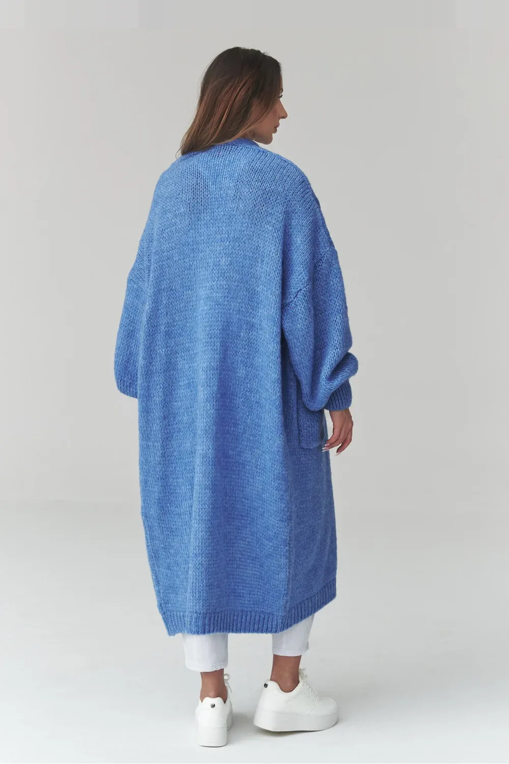 Cardigan oversize bleu – Image 3