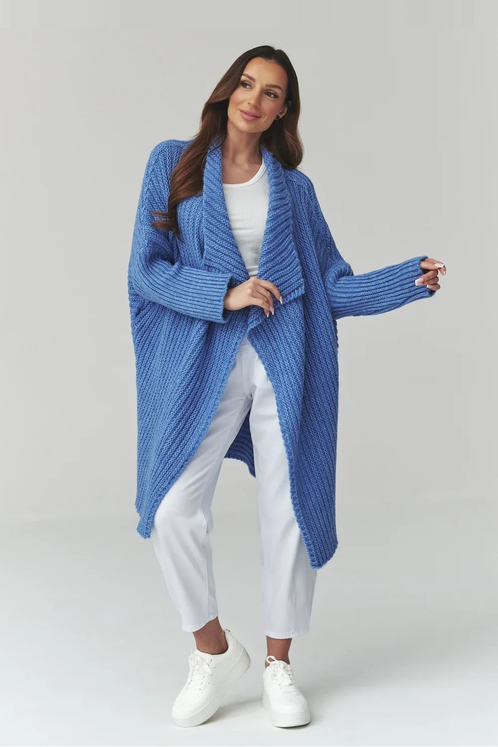 Cardigan oversize bleu – Image 2
