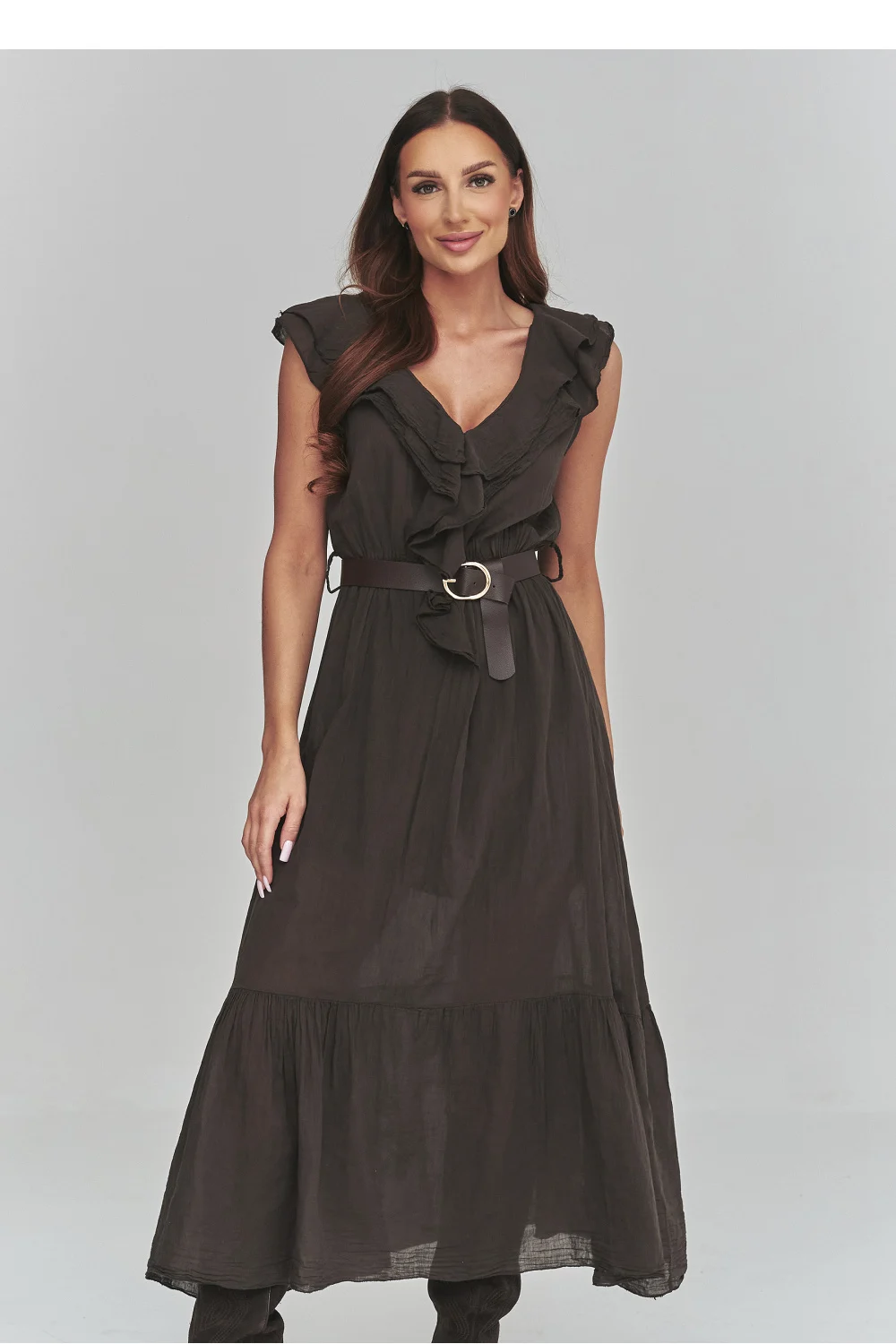 Robe de jour brune