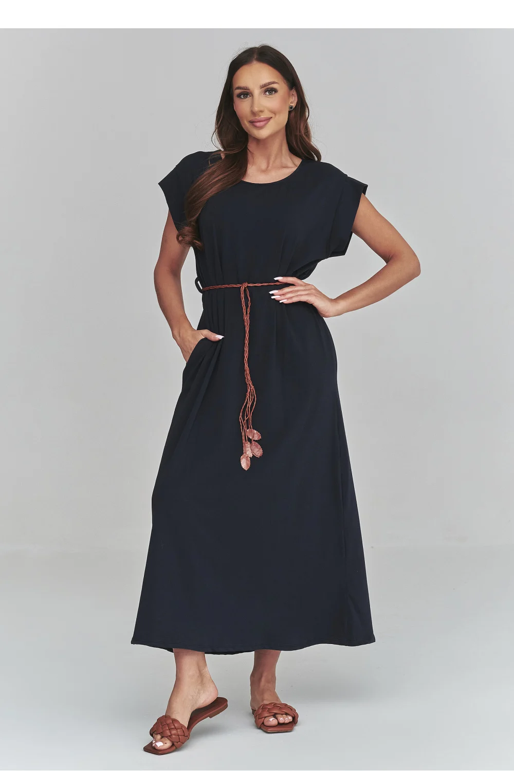 Robe de jour bleue marine – Image 2