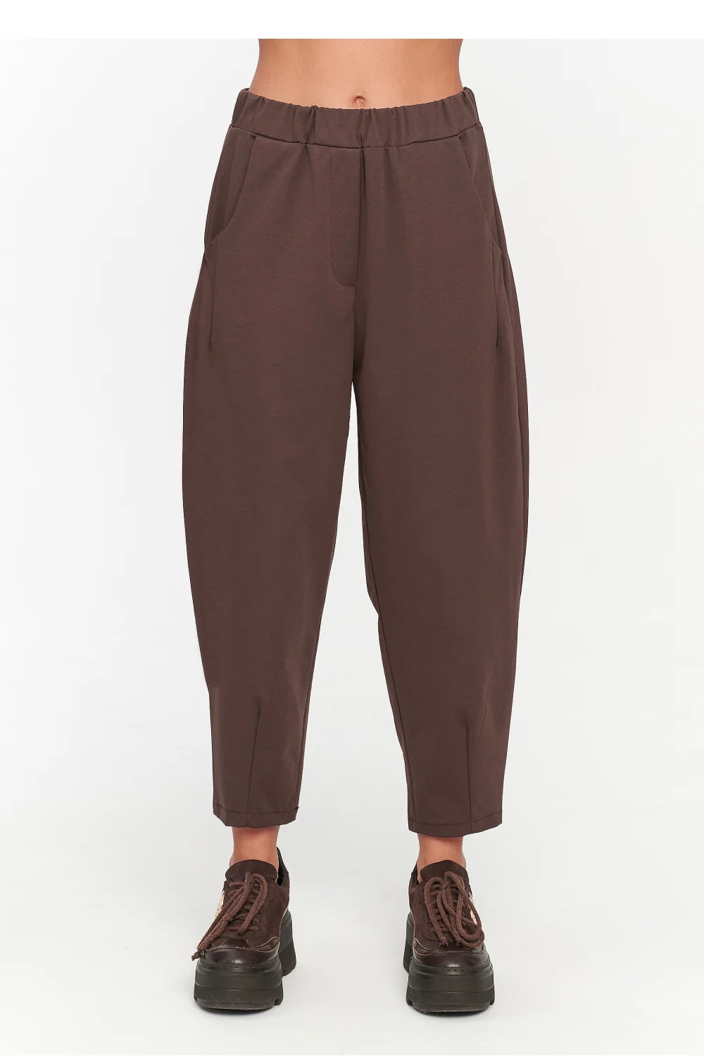 Pantalon femme brun