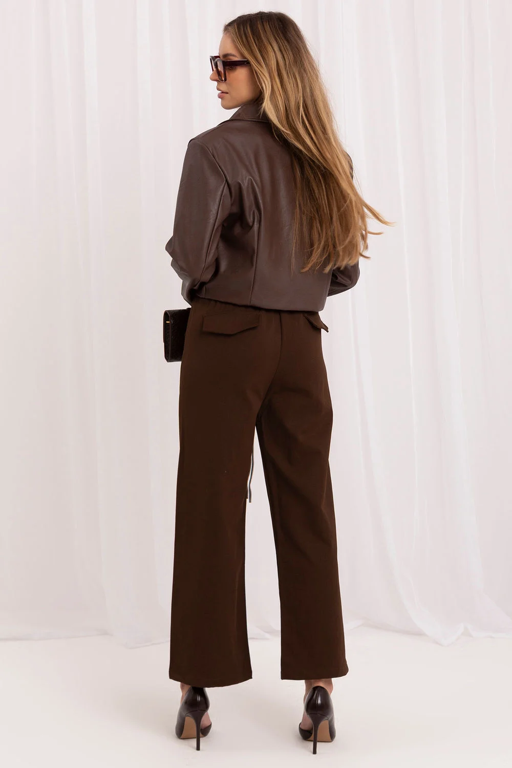 Pantalon femme brun – Image 3