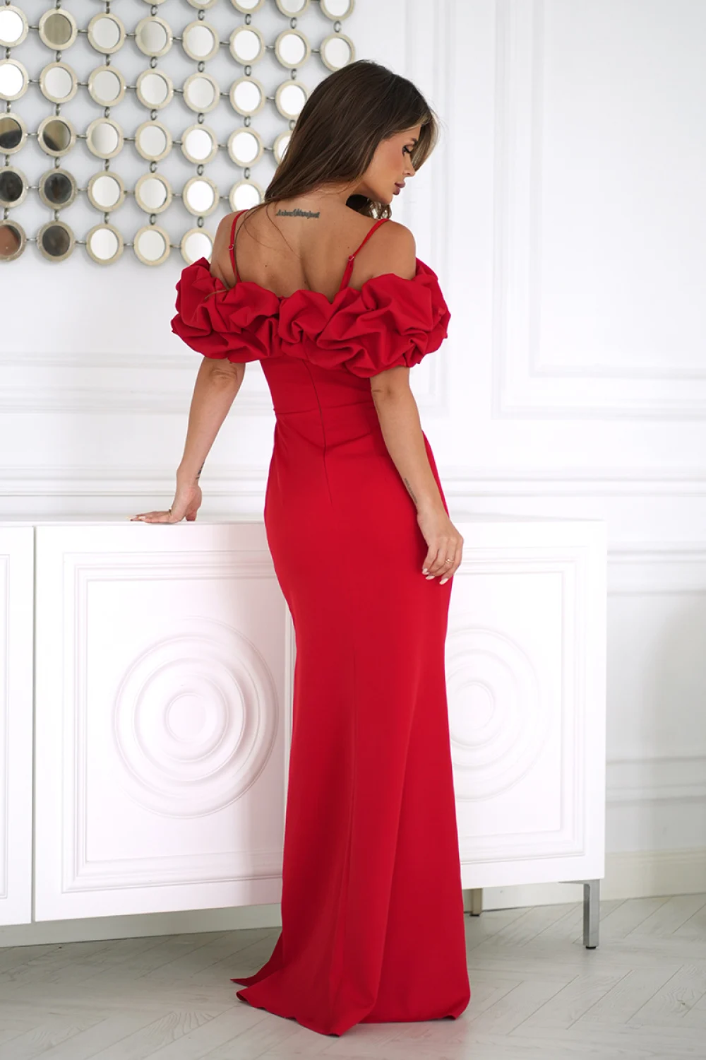 Robe longue rouge – Image 3
