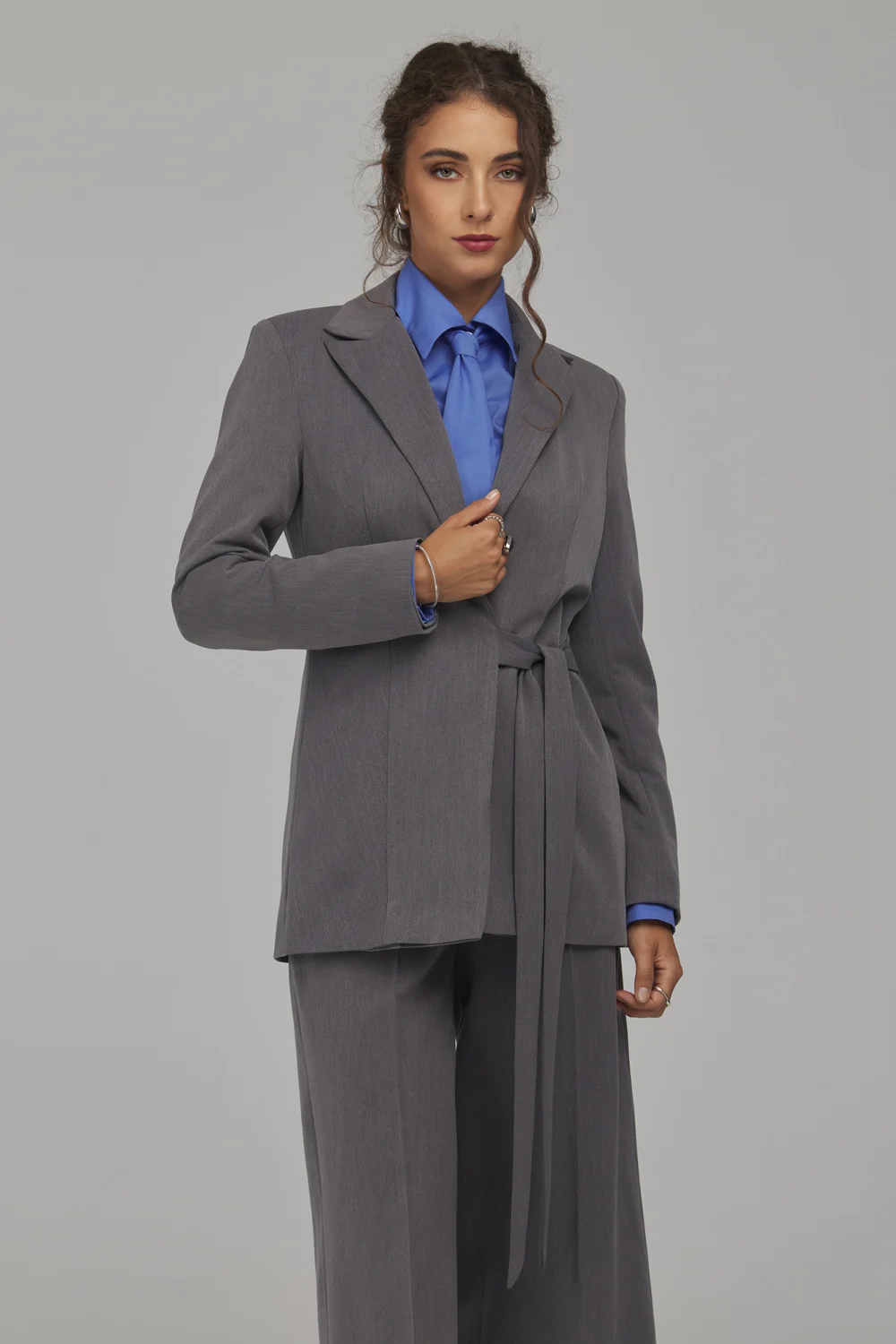 Blazer femme gris