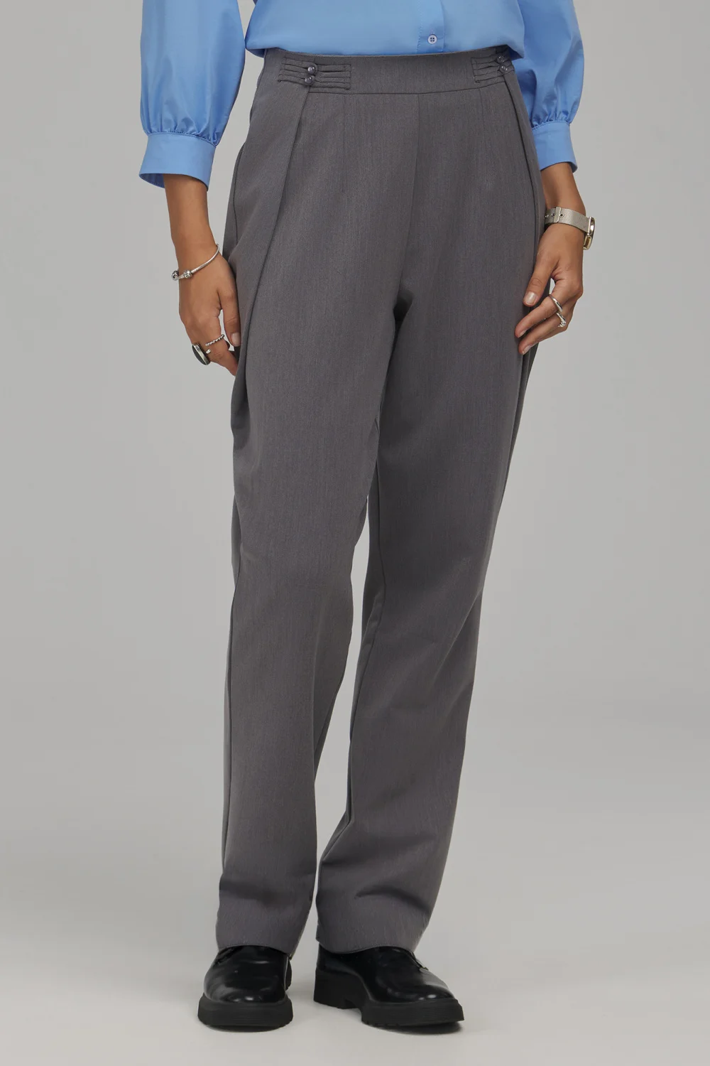 Pantalon femme gris