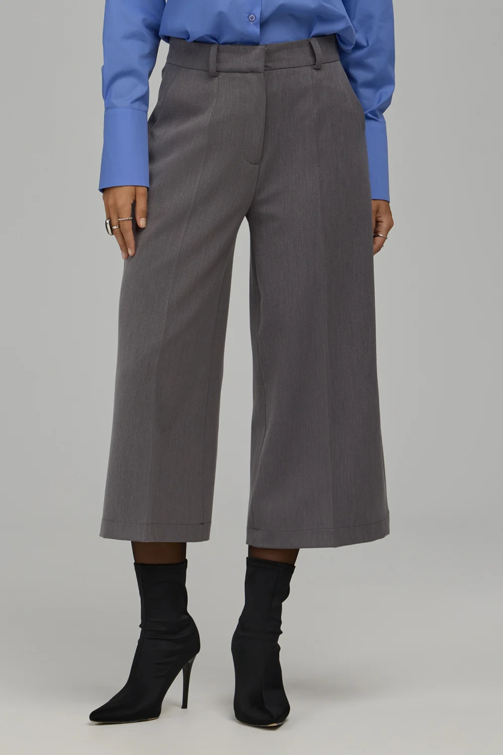 Pantalon femme gris