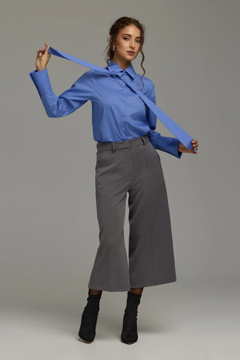 Chemise manche longue bleue – Image 3