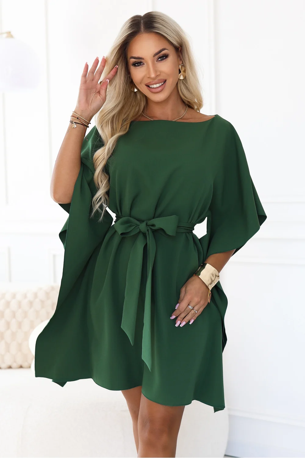 Robe casual verte