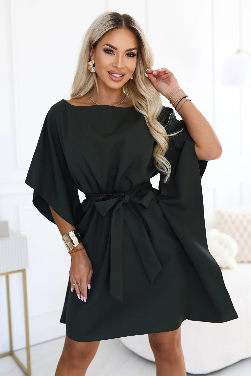Robe courte oversize verte