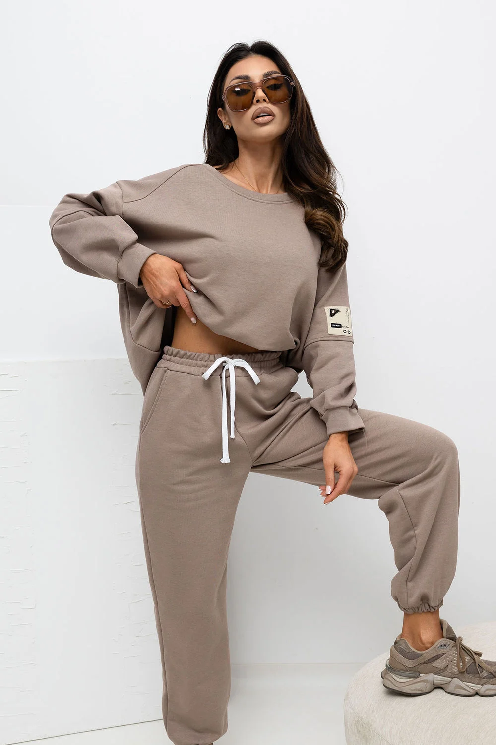Rue Paris Ensemble sweat beige