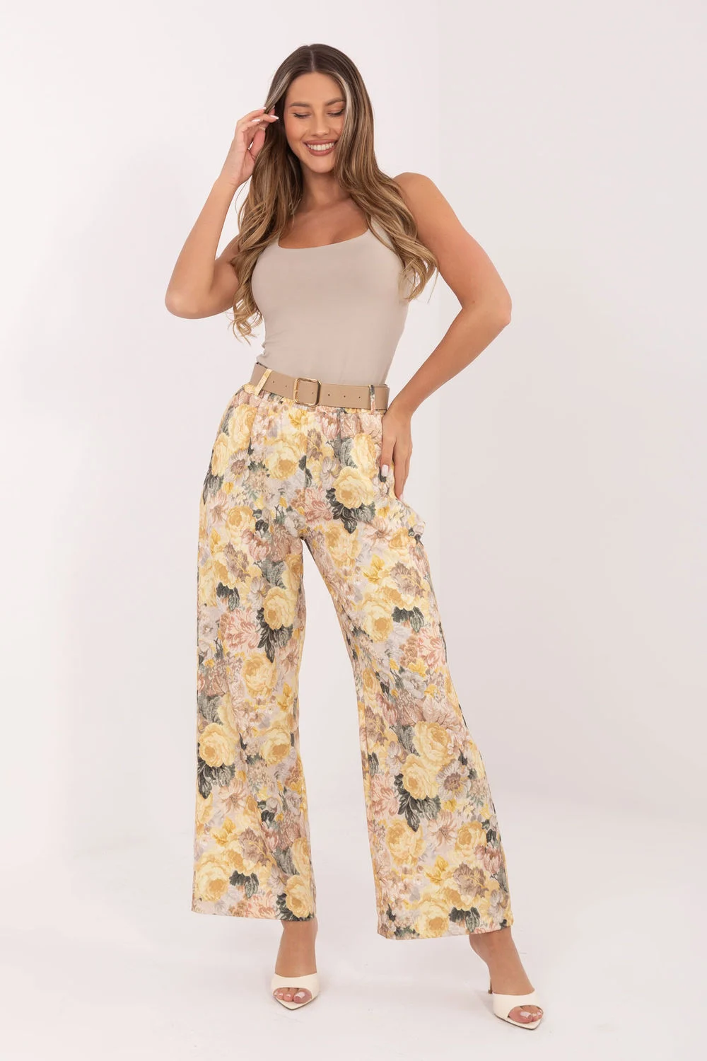 Pantalon large jaune